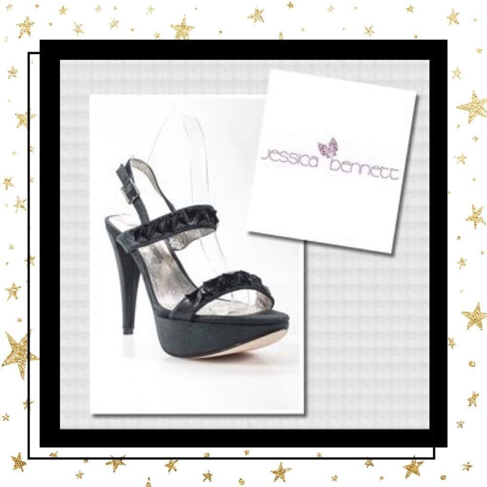 NEW Jessica Bennett Black Leather Sandals 9.5